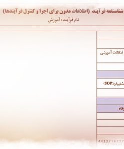 عکس شناسنامه فرآیند آموزش