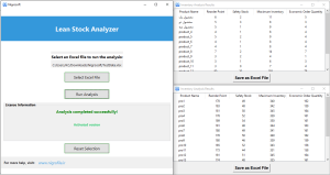 عکس رابط کاربری نرم افزار کنترل موجودی و پنجره جواب