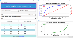 عکس رابط کاربری نرم افزار ظرفیت سنجی به همراه خروجی
